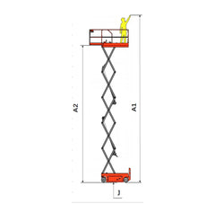 EKKO ES100E Scissor Lift Table Cart - 89" x 45", 700 lb Capacity, 33 ft Lift Height, 6,204 lbs Weight