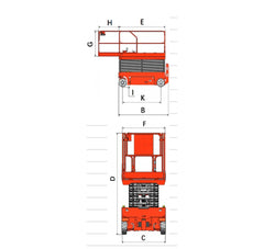 EKKO ES100E Scissor Lift Table Cart - 89" x 45", 700 lb Capacity, 33 ft Lift Height, 6,204 lbs Weight